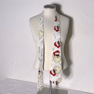 Vintage Catfish Calhoun Christmas Santa Head Tie